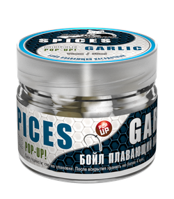 Бойлы насад. плав. двух цв. Sonik Baits SPICES-GARLIC Fluo Pop-ups 14мм 90мл