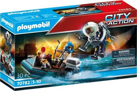 Конструктор Playmobil City Action 70782 Полицейский реактивный ранец с лодкой