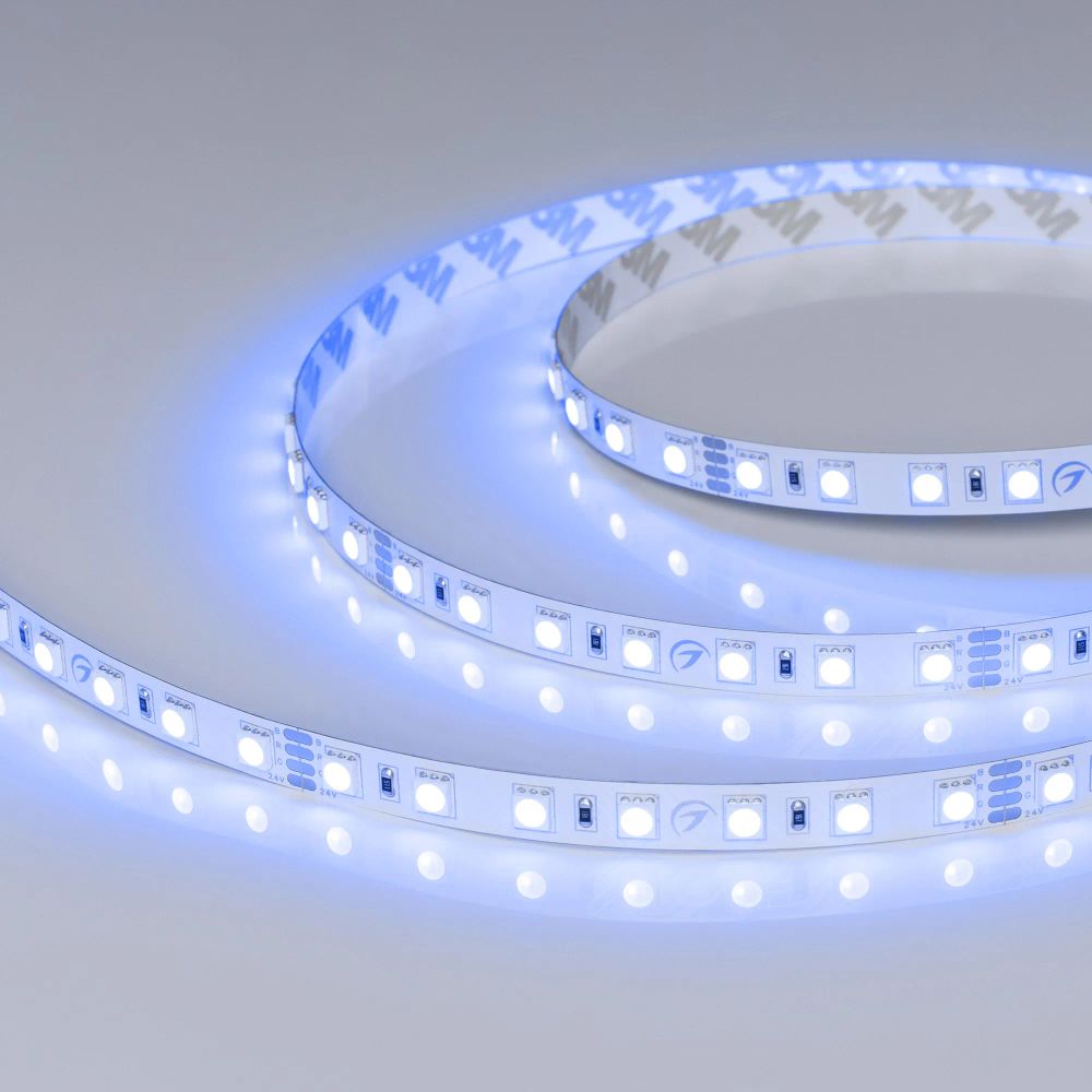 Светодиодная лента RT-B70-10mm 24V RGB (14 W/m, IP20, 5m) (Arlight, Открытый) 040916