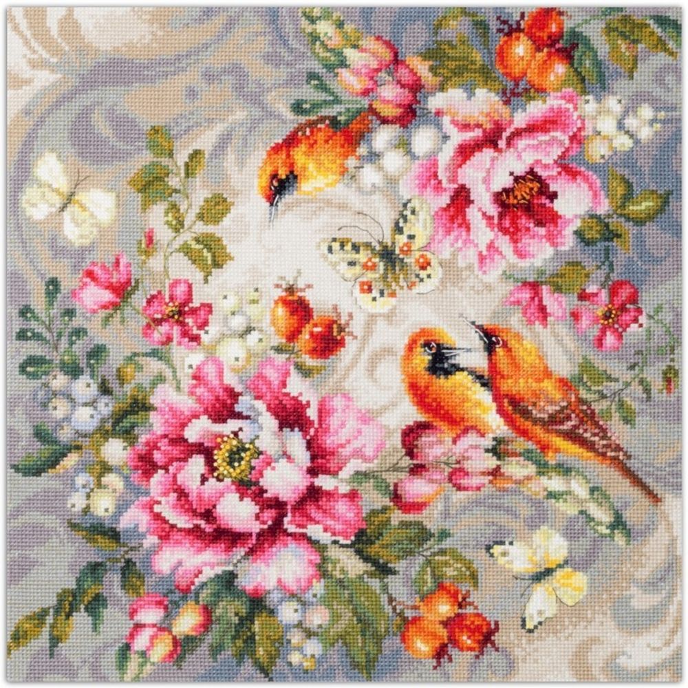 Набор для вышивания нитками Чудесная игла, Летняя симфония, 40x40 см Набор для вышивания нитками Чудесная игла, Летняя симфония, 40x40 см