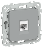 FLITE Розетка компьютерная RJ45 категория 6 UTP РК6-1-0-ФлС серый IEK