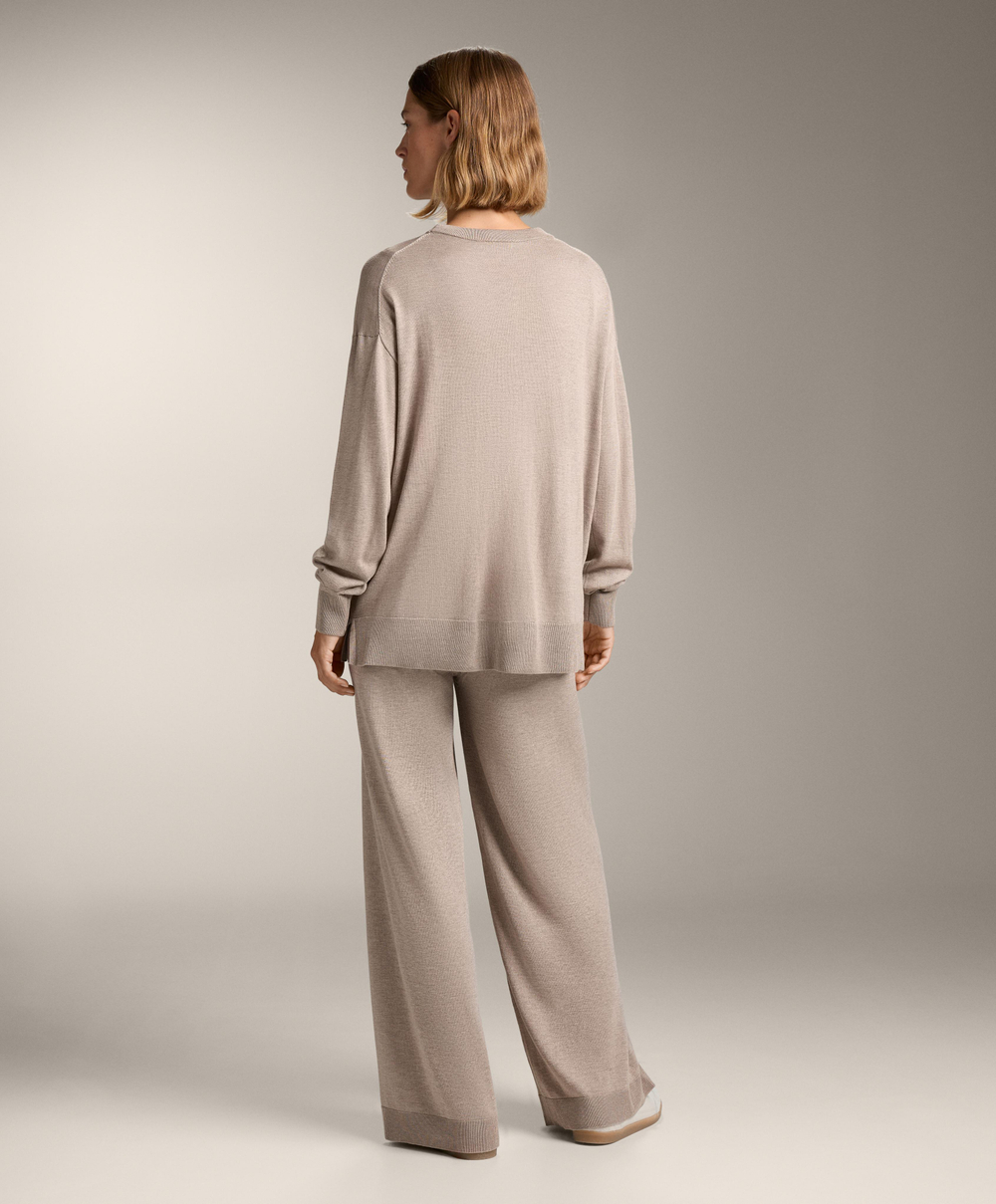 OYSHO Брюки прямого кроя с кашемиром, светло-коричневый