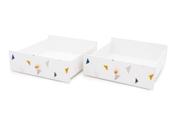 Ящики для кровати Бельмарко Stumpa Треугольники желтый синий