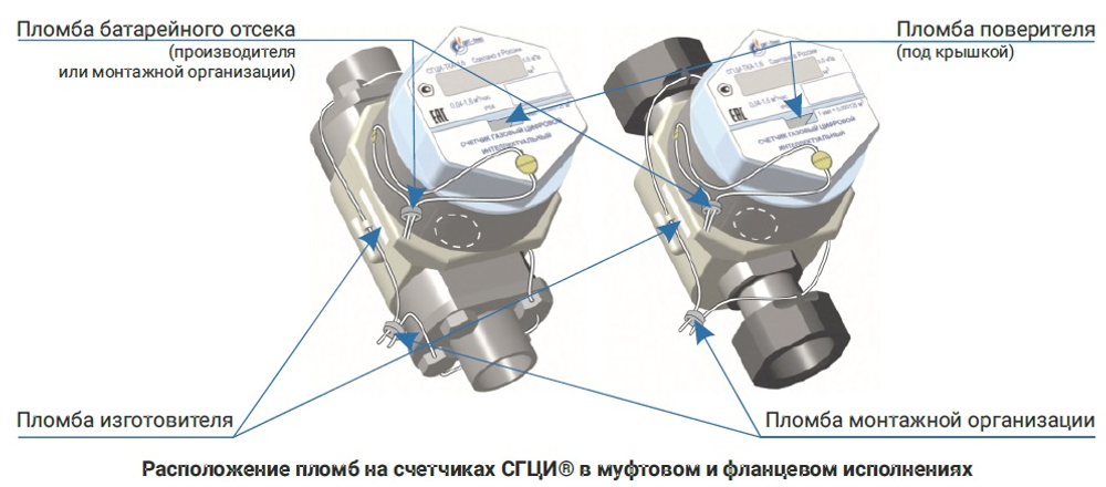 Счетчик газа СГЦИ-6-20/Ф (3/4", фланцевый)