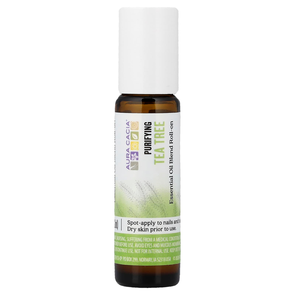 Aura Cacia, смесь эфирных масел, чайное дерево, 9,2 мл (0,31 жидк. унции)