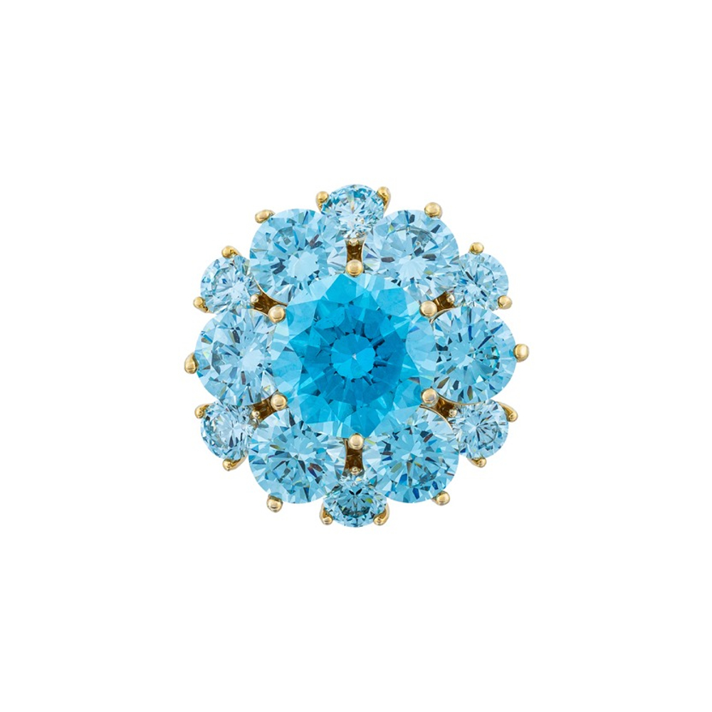 Брошь Fiore Luna Кристалл Zircon + магнит XR12099A3 BL/G