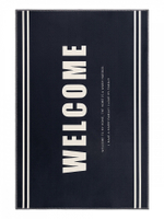 Коврик придверный LUCKY 60х90 ПЭ, чёрный/белый welcome