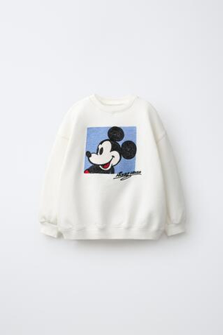 ZARA ТОЛСТОВКА MICKEY MOUSE © DISNEY, ЭКРЮ