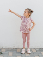 Футболка для девочек Mjölk Зебра розовая