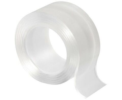 Нано-лента двусторонняя клейкая многоразовая, прозрачная усиленная, 1м, ширина 30 мм (108113)