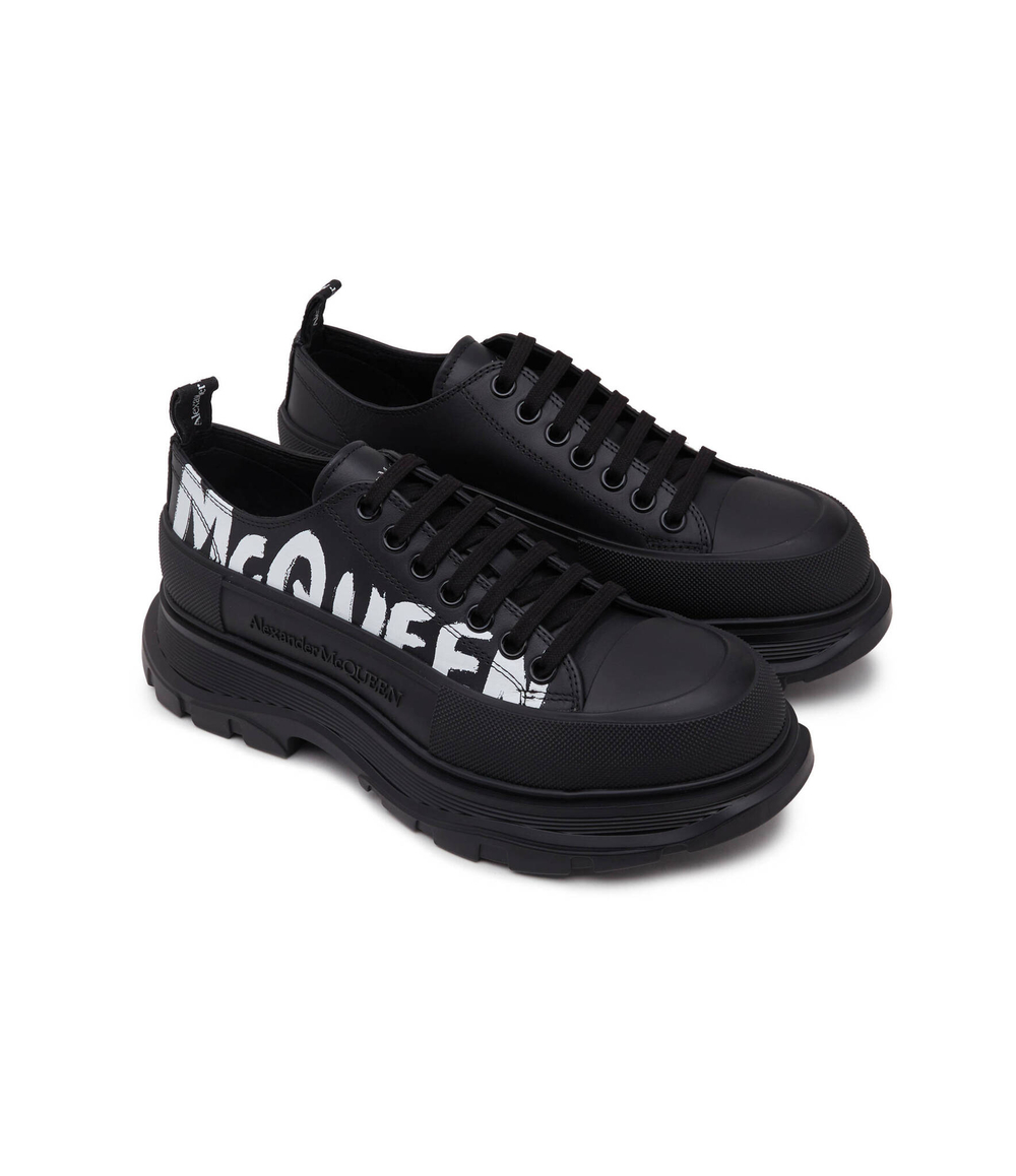 Кожаные кроссовки Alexander McQueen - черный(711108 WIAT6)