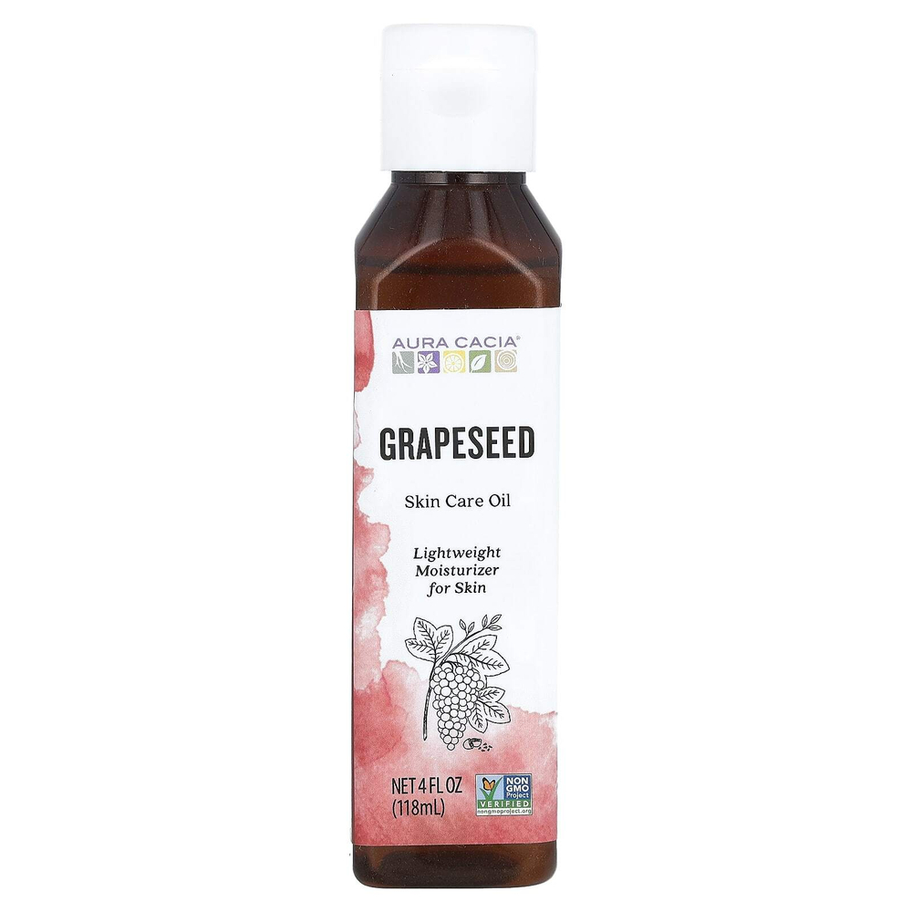 Aura Cacia, Масло для ухода за кожей, виноградные косточки, 118 мл (4 жидк. унц.)