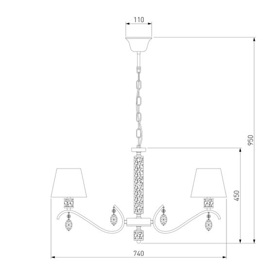 Подвесная люстра Eurosvet Alcamo 60103/8 перламутровое золото