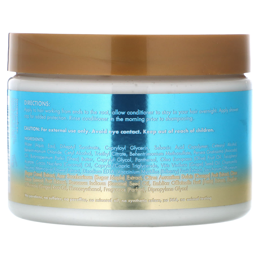 Mielle, Moisture RX, увлажняющий ночной кондиционер, гавайский имбирь, 340 г (12 унций)