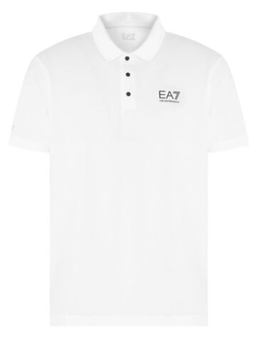 Мужское теннисное поло EA7 Man Jersey - белый