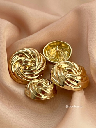 Пуговицы золото спираль