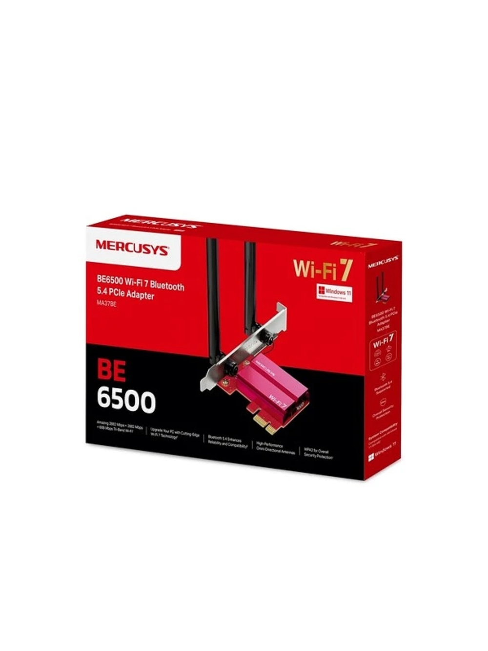 Mercusys MA37BE Адаптер PCI Express с поддержкой Wi-Fi 7 BE6500 и Bluetooth 5.4