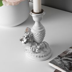 Подсвечник Птичка Терра левый Белый