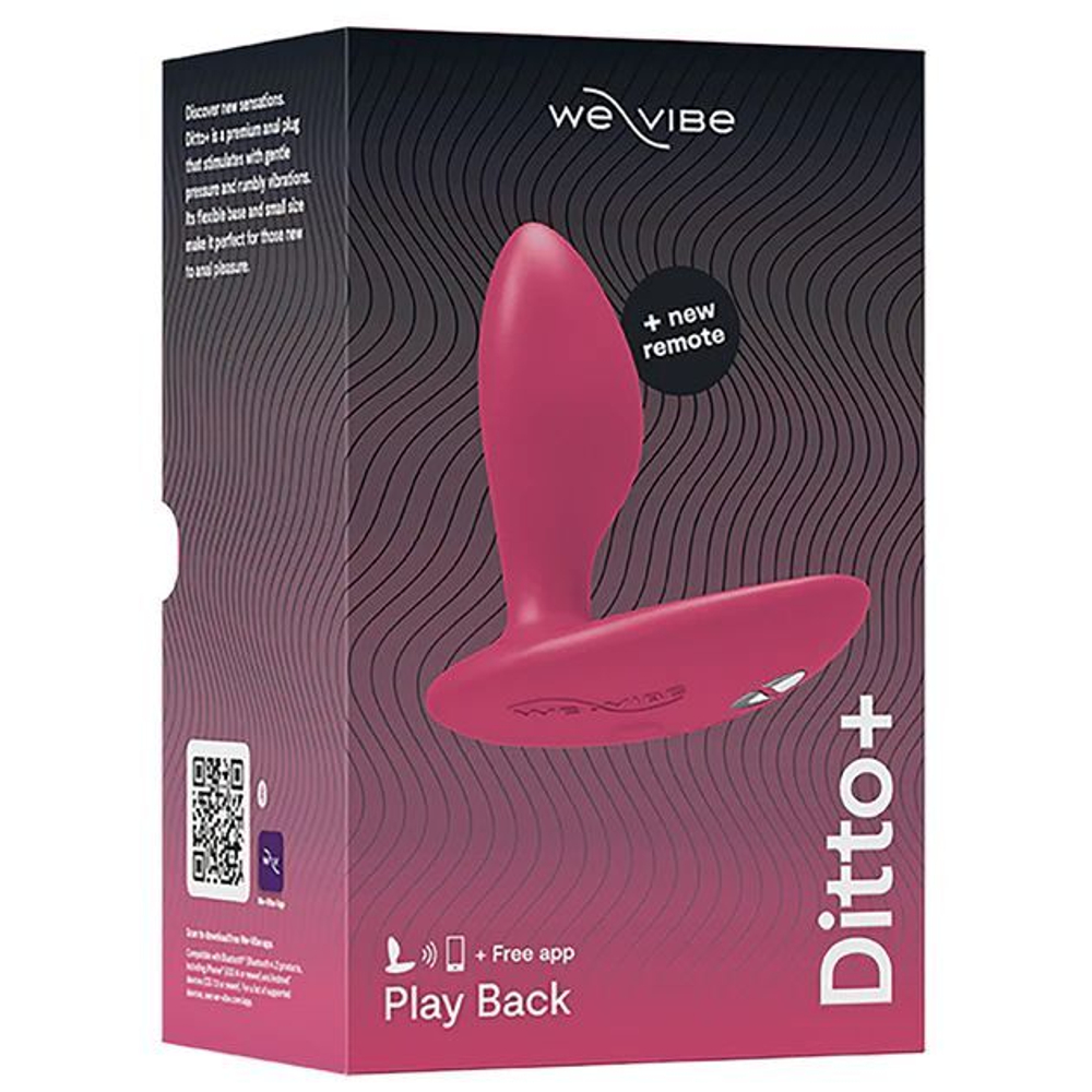 Розовая анальная вибровтулка We-Vibe Ditto+