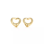 Серьги из жёлтого золота 18k, Tiffany💝 Open heart, Elsa Peretti. Единственные в наличии