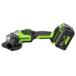 Угловая шлифовальная машина акк. Greenworks GD24AG, 24V, б/щет, 125 мм, 10500 об/мин,1x8Ач,ЗУ,кор (3200207CUH)