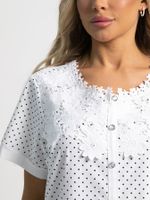 Блуза Вологодские кружева (белая) Б15565-18М LT Collection