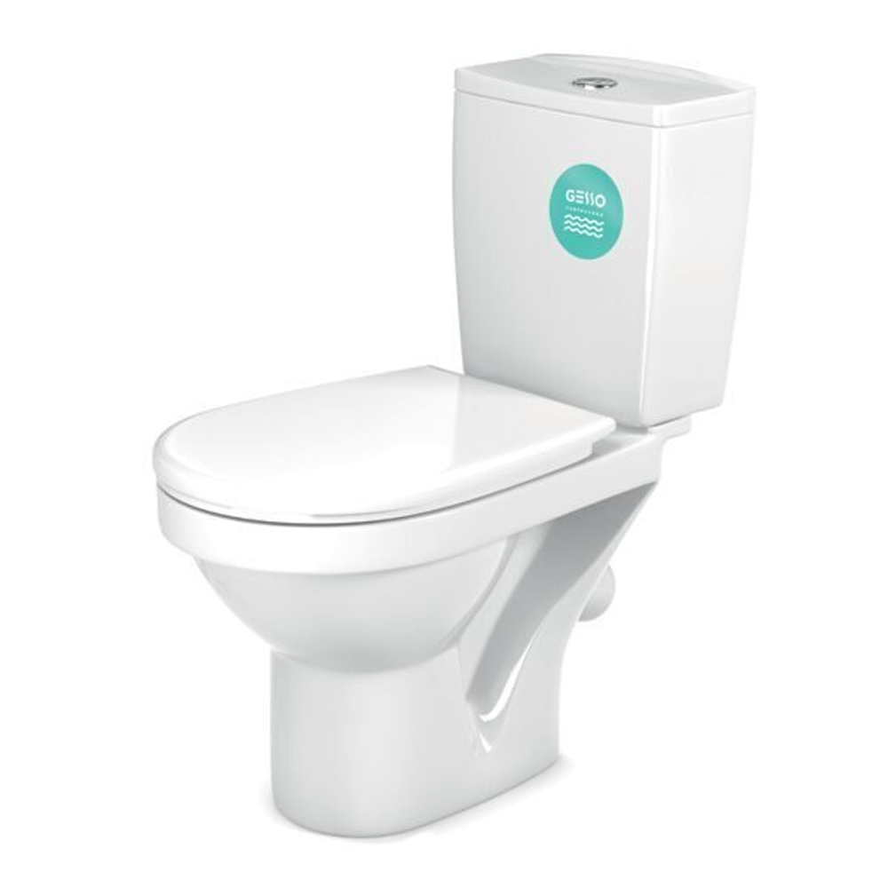 УНИТАЗ-КОМПАКТ ВЕНТА HOME DE LUXE C 2 УРОВНЕВОЙ АРМАТУРОЙ, СИДЕНЬЕМ И БОЛТАМИ КРЕПЛЕНИЯ