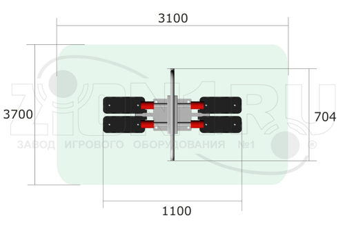 Уличный тренажер «Маятник и Разведение ног»