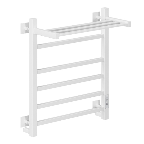 Полотенцесушитель MIXLINE FORTUNE  60х50 (таймер, 445 Вт, 5 перекладин + ПОЛКА) электрический БЕЛЫЙ