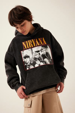 H&M Толстовка с капюшоном, угольный