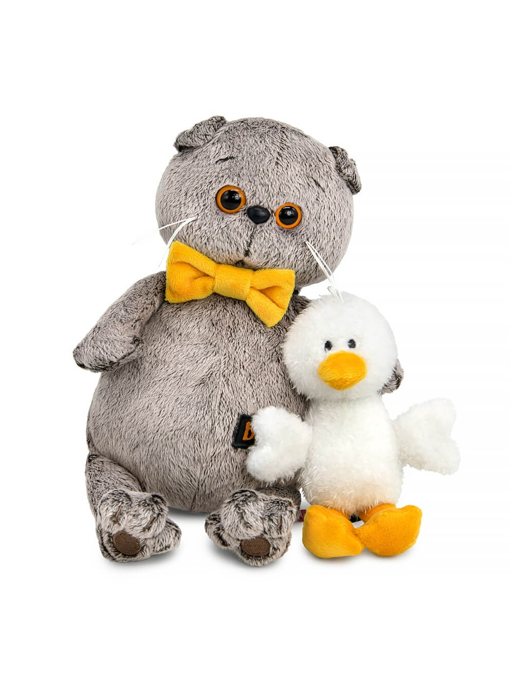 Мягкая игрушка Кот Басик с Гусиком 19 см Ksm19-006