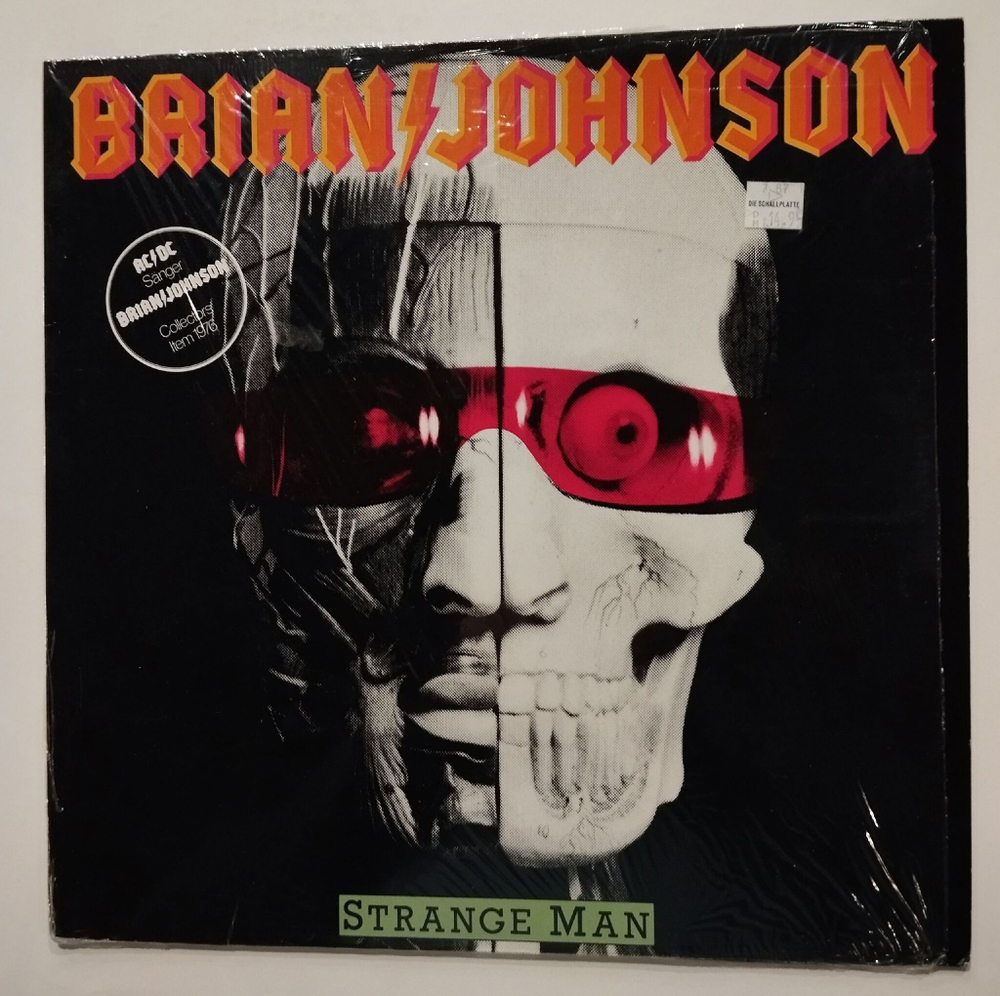 Винтажная виниловая пластинка LP Brian Johnson Strange Man (Germany 1982)