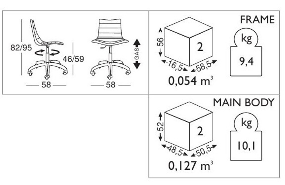 Стул офисный на колесах Scab Design Zeus Pop, белый