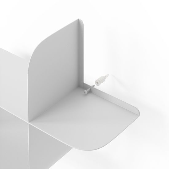 Набор металлических настенных полок montage, 2 шт., белый