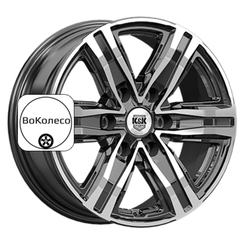 7,5x17/6x114,3 ET30 D66,1 R8 (КС1174) Алмаз черный K&K