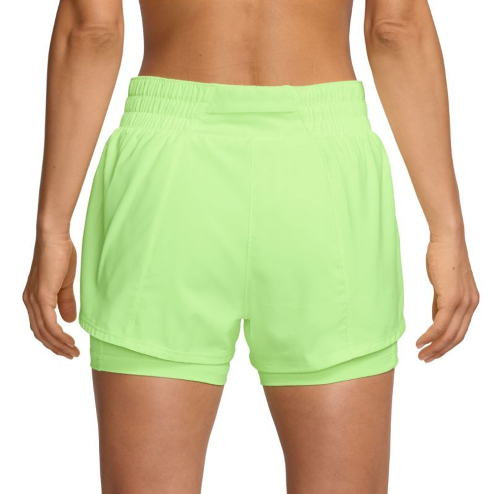 Женские шорты теннисные Nike Dri-Fit One 2-in-1 - едва вольт/светоотражающий серебристый