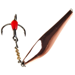 Блесна вертикальная зимняя Lucky John DOUBLE BLADE с цепочкой и тройником (65мм, 11гр)