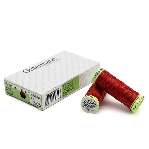 Нитки отделочные Gutermann Top Stitch 30 (30 метров), 5 кат. | 365 ярко-алый