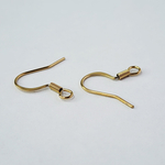 Ювелирные швензы крючки, сталь 2я позолота, 18мм, цена за пару