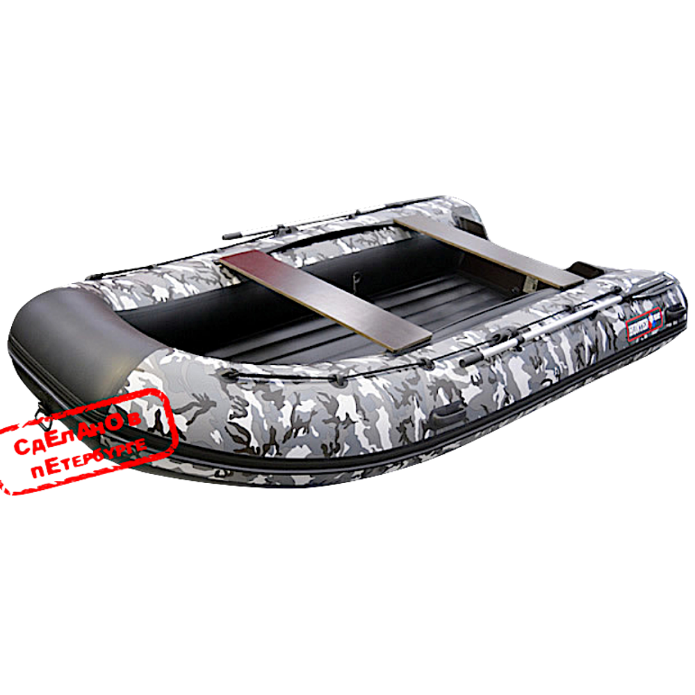 Лодка ПВХ Hunterboat Хантер Классика НД 360А Серый КМФ 360204