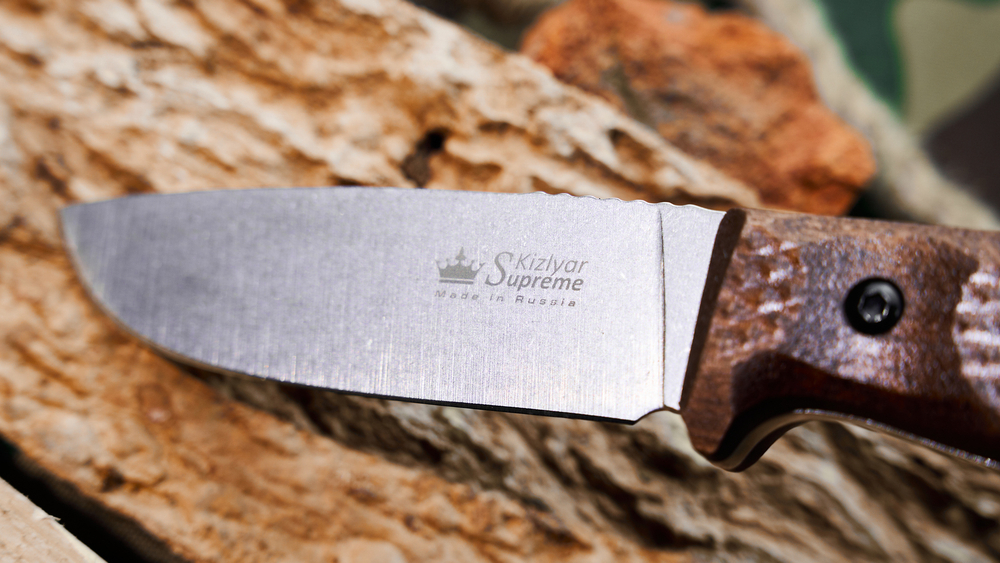 Туристический нож Ural AUS-8 StoneWash Орех