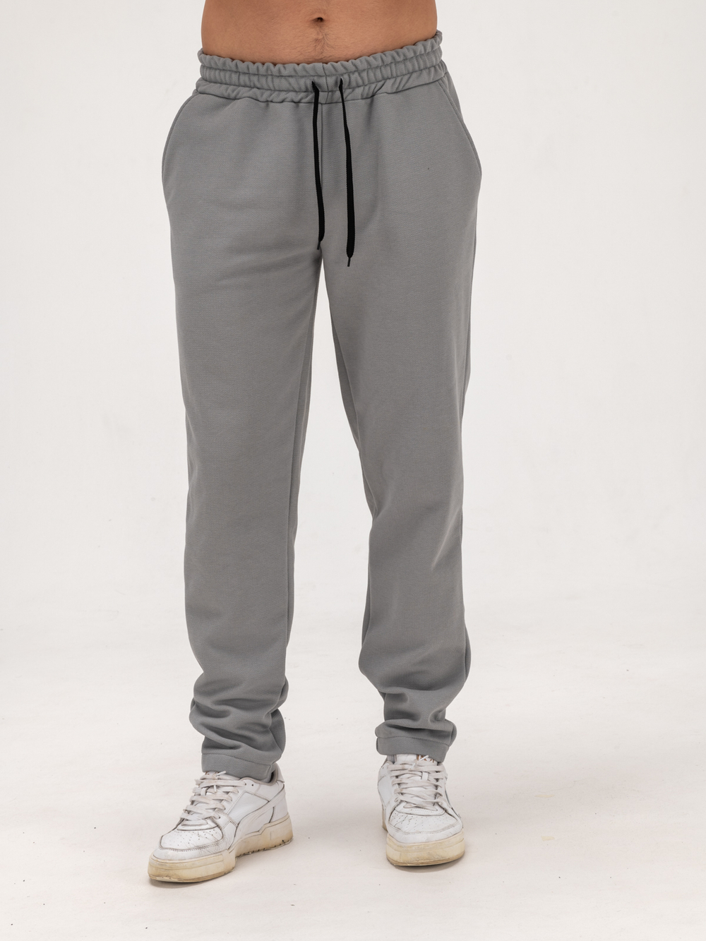 Брюки спортивные прямые теплые. Грей