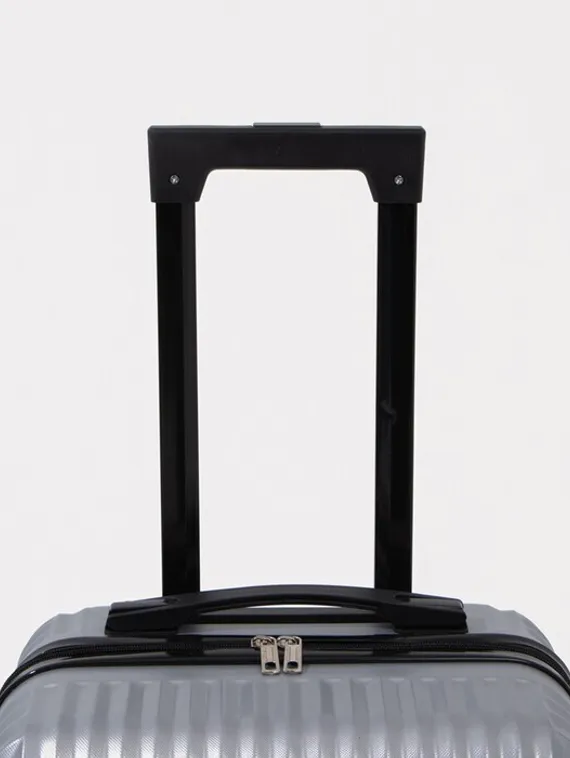 Чемодан маленький 20&quot;, кодовый замок, цвет серебряный