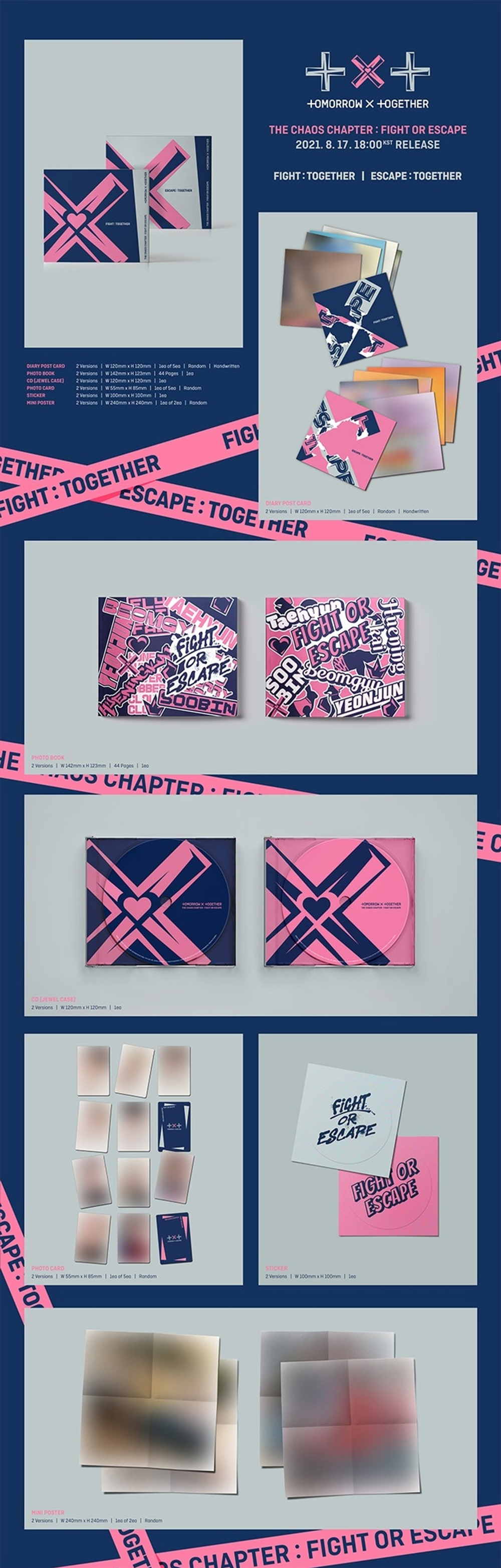 Альбом TOMORROW X TOGETHER (TXT) - [THE CHAOS CHAPTER : FIGHT OR ESCAPE] (TOGETHER Ver.)