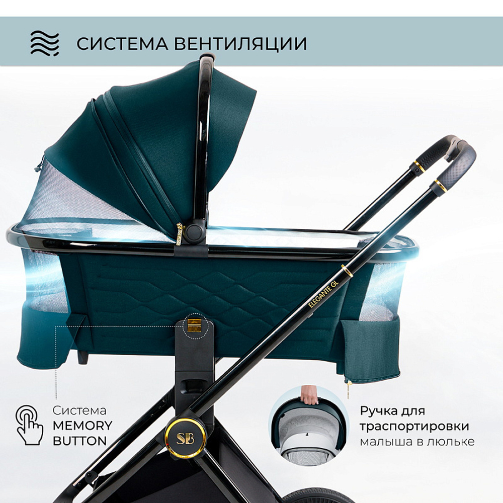 Детская коляска Sweet Baby Elegante 3 в 1 GL Blue