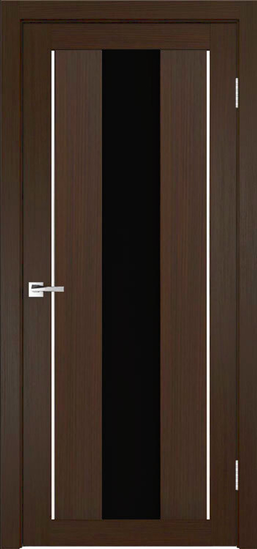 Межкомнатная дверь Y-2 / Цвет тон Грей / Остекление "Лакобель черное" / Двери Верда