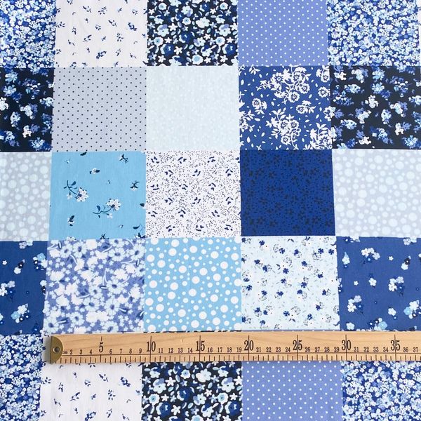 СИНЕ-БЕЛЫЙ ПЭЧВОРК , 100% хлопок, Handmade Fabrics 2