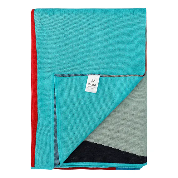 Плед из хлопка по мотивам нанайских орнаментов из коллекции cultural heritage, 130х180 см