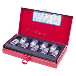 KING TONY (4109PR) Набор торцевых насадок 1/2", TORX, Т20-Т60, L = 60 мм, 9 предметов