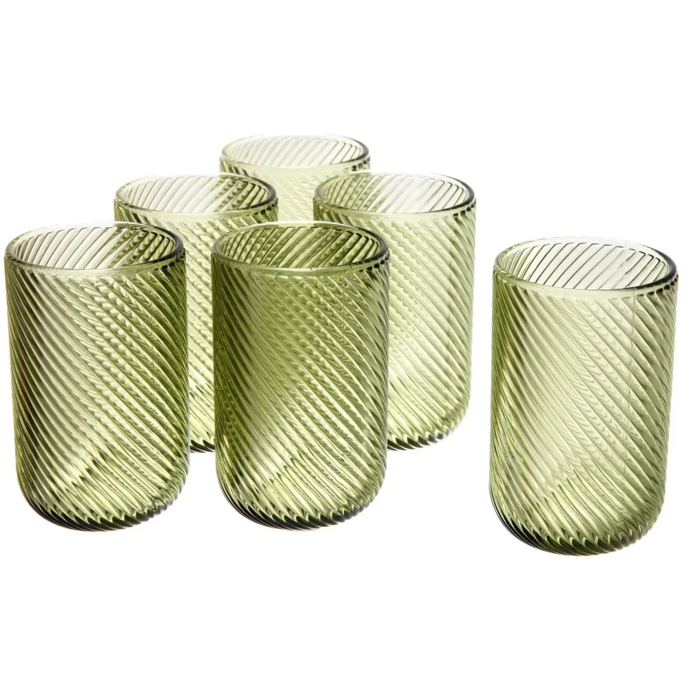 Стакан 360мл «Cristal» в наборе 6шт, зеленый